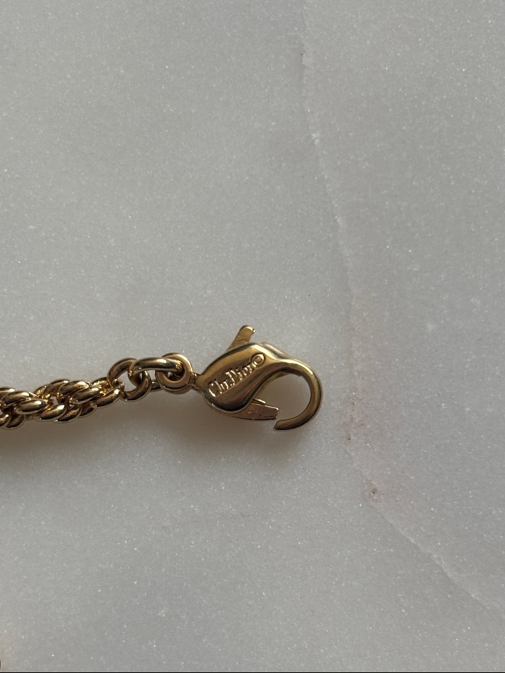 Gold-Tone Christian Dior CD Logo Medallion Necklace - vintage - Picture 6 of 9